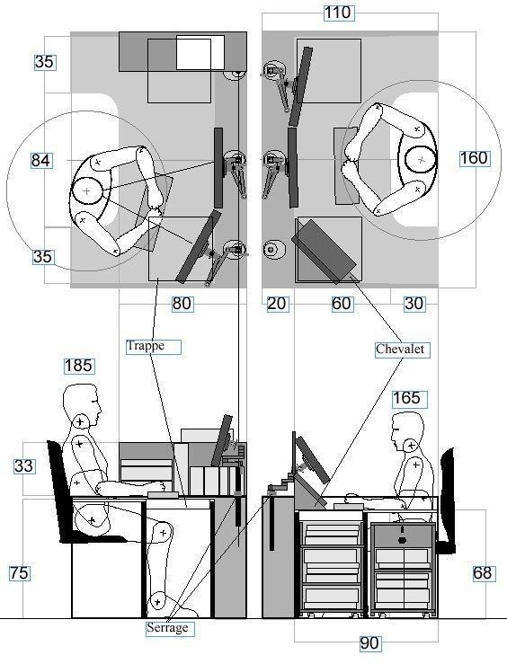办公椅各调节功能示意图（侧面视角）